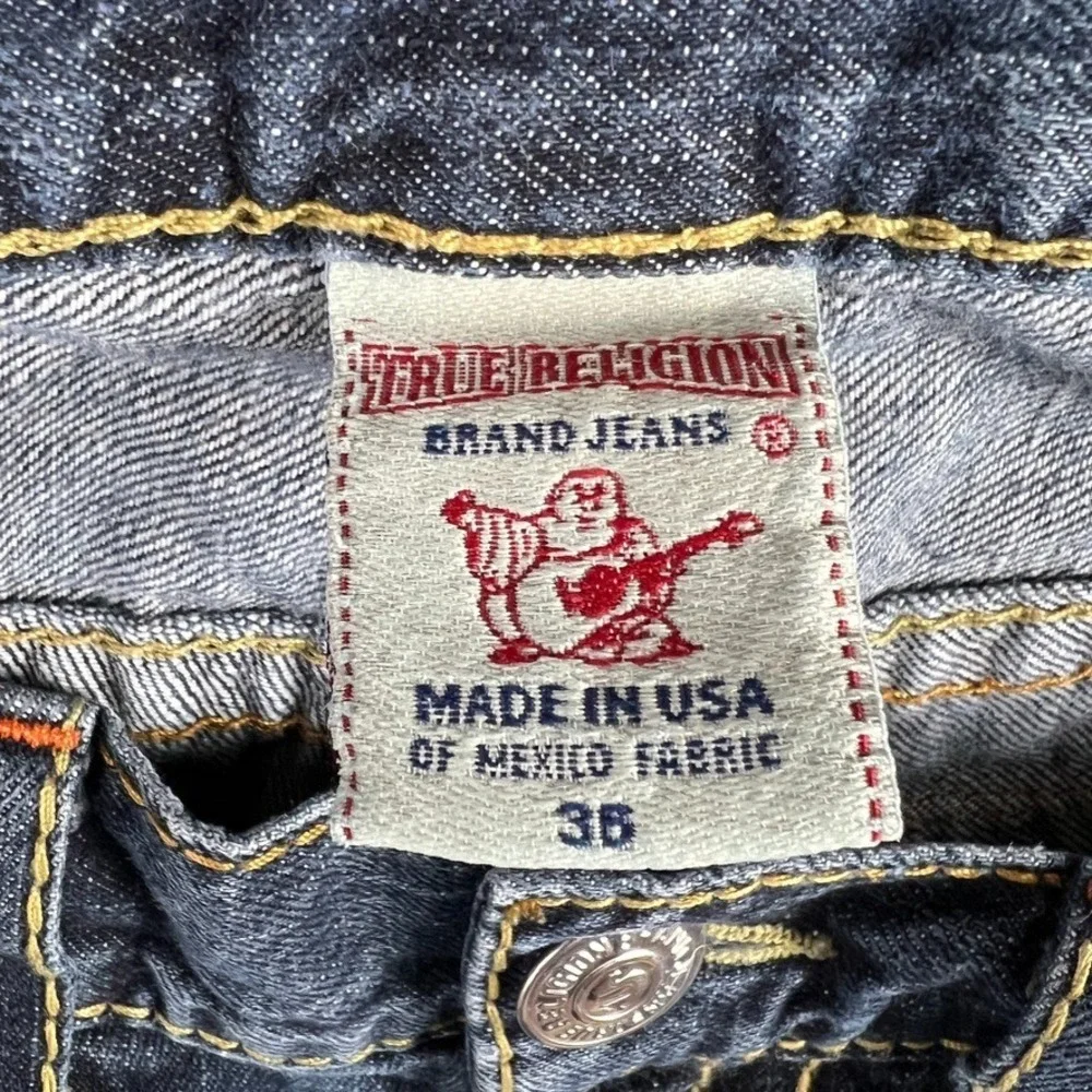 VTG Y2K True‎ Religion Ricky Big T Jeans Men's Sz 36 Seat 34 Meas. 38x32 USA